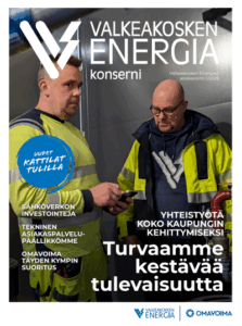 Valkeakosken Energia konserni, asiakaslehden 1/2026 kansi